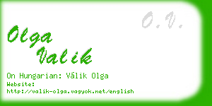 olga valik business card